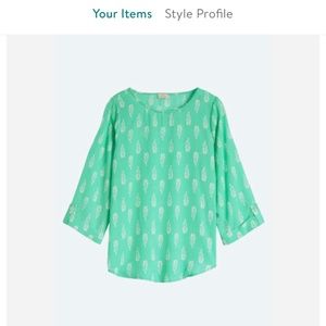 New Size Medium Pixley Elle Printed 3/4 Sleeve Blouse Stitch Fix NWT